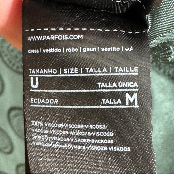 Parfois Oversized Viscose Dress Green One Size M Boho Style - Picture 5 of 6